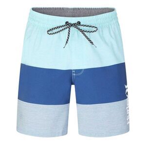 Hurley Mens Colour Block Relaxed Fit Swim Shorts / Light Blue
